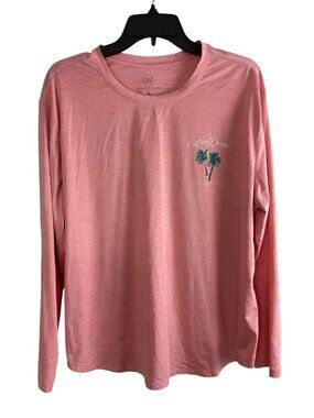 Lauren James Womens Shirt Adult Size XL Pink Aloha Darlin Fishing Pink Casual